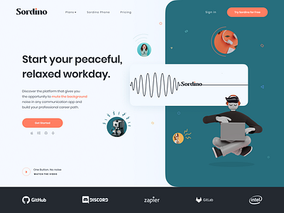 Sordino 3d design interface landingpage logo ui uidesign uiux ux webdesign website