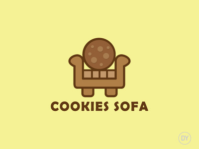 Cookies Sofa conceptual design furniture logo minimal art