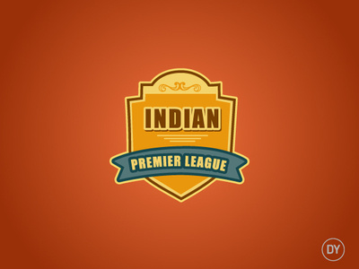 Indian Premier League colorful cricket league logo design vintage