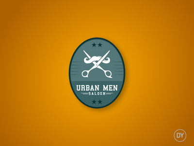 Urban Men Saloon grooming minimal logo minimal logo design saloon spa