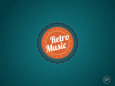 Retro Music badge logo music retro vintage badge