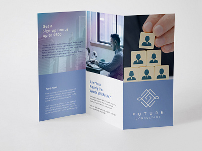 Future consultant branding brochures flyer design flyers threefold