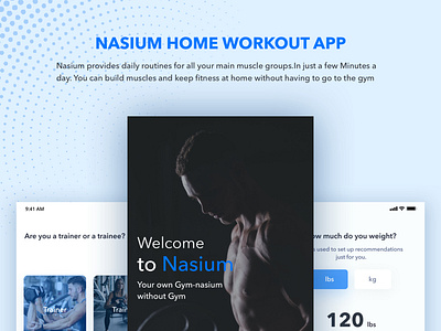 Nasium Gym App android app design design fitness app gym app health app ios app design minimal mobile app design mobile ui shots sleek ui ui design uidesign uxdesign workout app