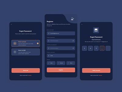 Onboarding Dark Version android app design app branding design illustration ios app design logo minimal mobile app design shots ui