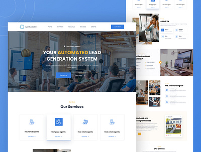Agent Lead Landing Page android app design branding design ios app design landing page minimal mobile app design shots ui webapp website design