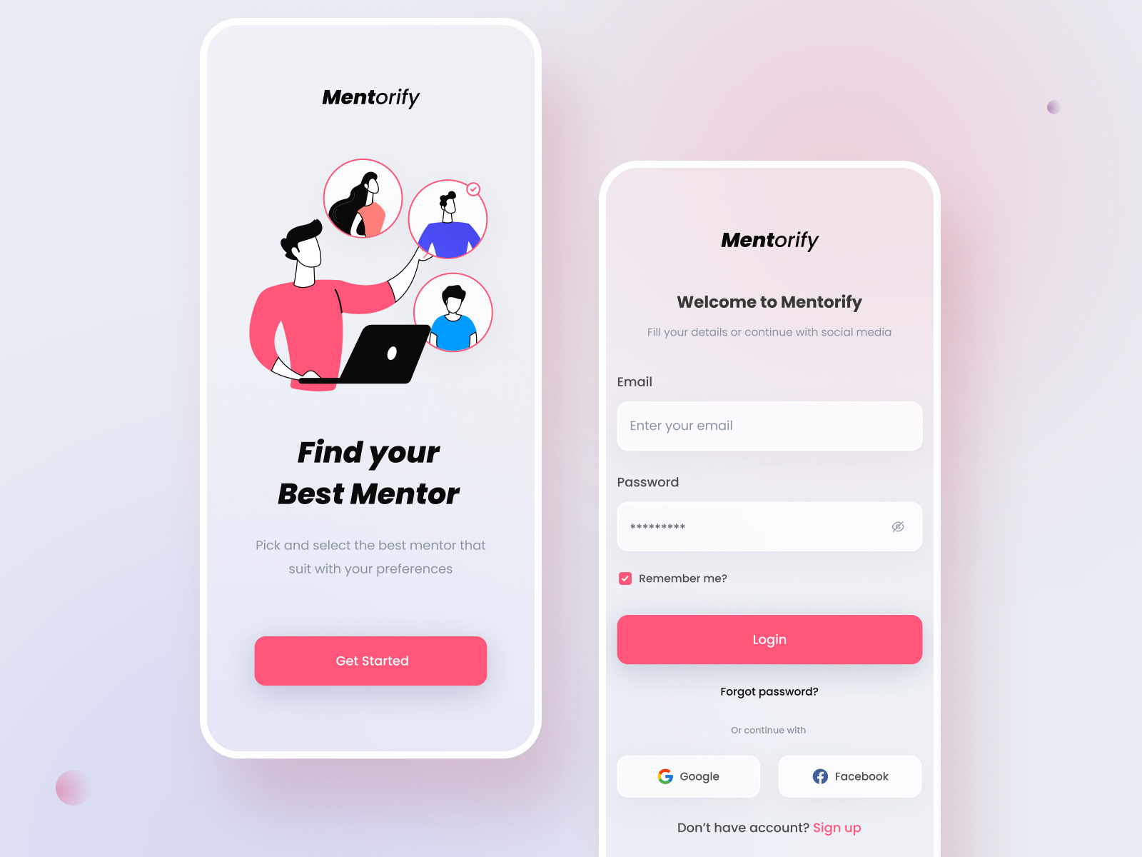 Mentorify App Onboarding by Murtaza Lightwala on Dribbble
