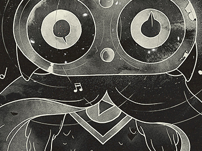 Midnight Tunes choppre music owl superhero threadless