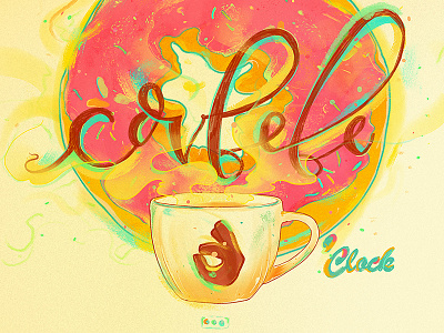 Covfefe clock coffee covfefe donut emilekumfa illustration mixedmedia nubreedlab watercolor