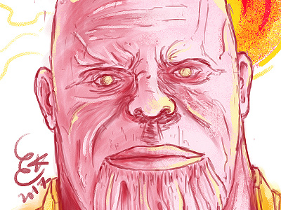 Thanos avengers comics illustration infinitywar nubreedlab painting portrait thanos