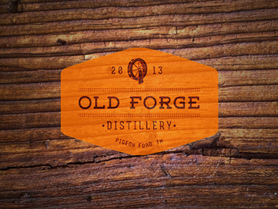 Old Forge Concept badge brand distillery identity logo rustic whiskey
