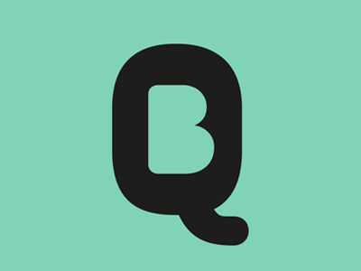 Qb Logo2 b brand branding chunky cute identity letters logo mark q quirky