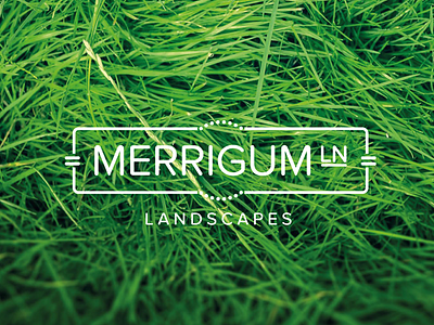 Merrigum Ln brandidentity cool craft graphicdesign greengrass landscapegardening lane logo logodesign logotype quirky typography