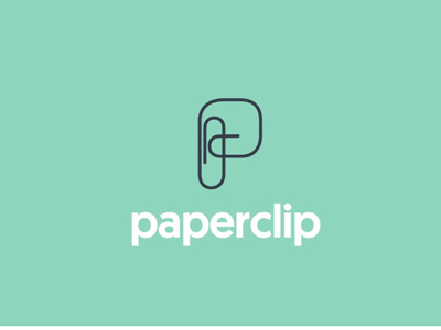 Paperclip - concept logo brand identity concept cool cute design graphic graphic design green identity logolife p paperclip