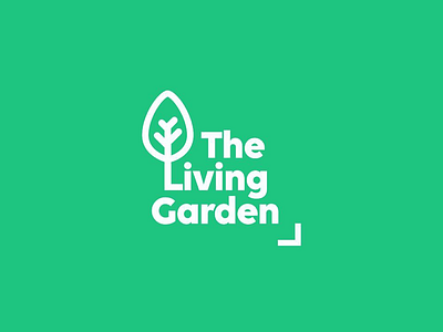 The Living Garden logo design cute design graphic graphic design green identity logo logo design vector