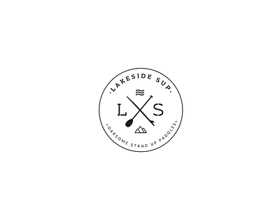 Lakeside SUP logo brand identity cool design graphic design hipster lake logo paddle stand up paddle sup