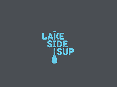 Lakeside SUP logo 2 blue brand identity design graphic grey hipster lake logo logo design logo identity sup water