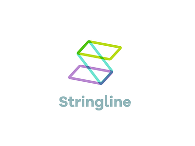 Stringline app logo concept design fun graphic design identity linework logo vector