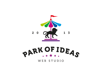 Park of Ideas carousel color lion park studio web