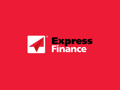 Express Finance express finance fold logo money paper plane