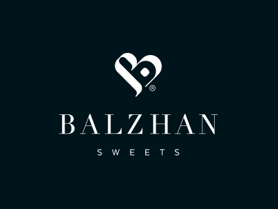 Balzhan sweets b heart honey logo logotype mark soul sweet