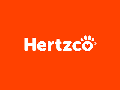 Hertzco — pet shop. animal cat dog logo logotype pet step track trail