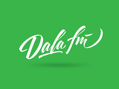 Radio Dala fm. calligraphy dala fm lettering logo logotype radio wave