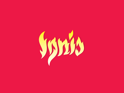 WIP. New logo Ignis. fire flame hot ignis lettering logo logotype red
