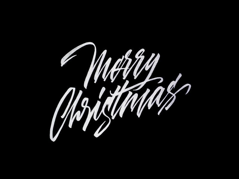 Merry Christmas lettering sketch. by Anton Akhmatov on Dribbble