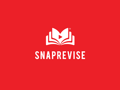 Snap Revise – online education. book education logom logotype mark media play revise