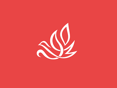 Kazakh-Singapore business forum. bird flower forum lines logo logotype mark