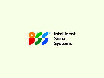 WIP. ISS — Intelligent Social Systems. geometric intelligent iss logo logotyp mark social systems