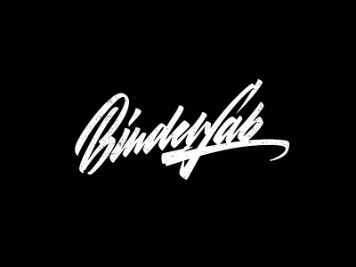 Binderlab. binder brush calligraphy ink lab lettering logo logotype mark sign