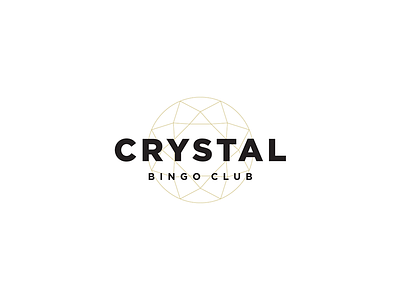 Crystal bingo club. bingo club crystal diamond logo logotype mark sign win