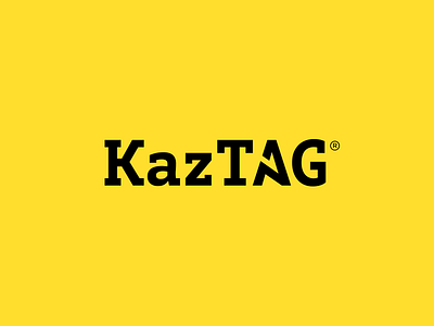 Logo for KazTAG. The Kazakh Telegraph Agency. agency letter lettering logo logotype mark sign tag telegraph type