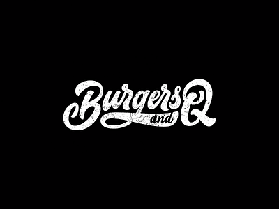 Burgers&Q burger font hand lettering logo logotype mark q sign type