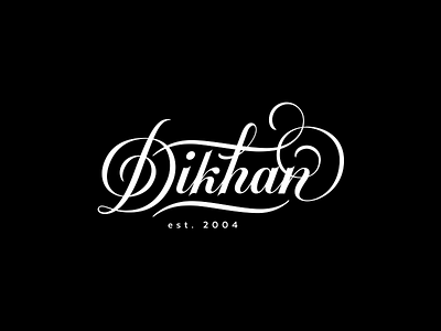 WIP. Dikhan lettering. binder calligraphy hand type lab lettering logo logotype mark sign type wing