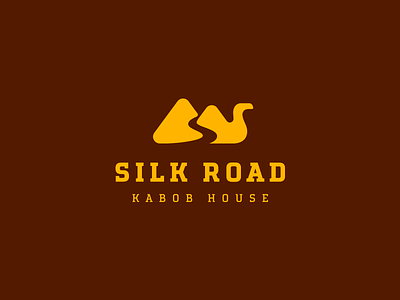Silk Road — Kabob House. camel desert house kabob logo logotype mark mountain road s sign silk