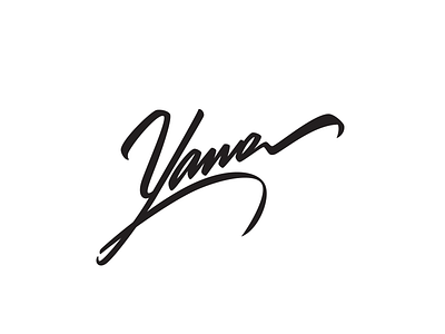 Yana. Lettering. callygraphy handtype lettering logo logotype mark sign type yana