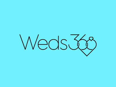 WiP. Logo for website Weds360.com — Weddings service.