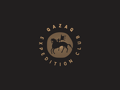 Qazaq expedition club. expedition geography hors journey logo logotype mark petroglyph qazaq sign travel