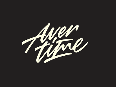 Avertime. brush hand lettering logo logotype mark sign type