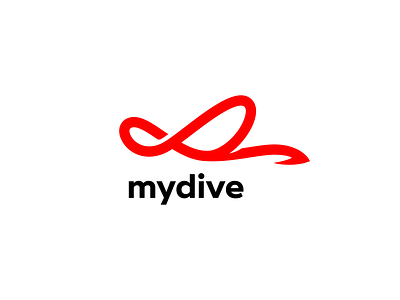 Dive centre in Phuket island — mydive. arrows diving infinity line lines logo logo design logos logotype manta manta ray mark scat scuba scuba diver stingray