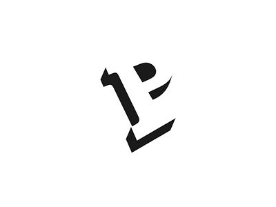 P mark 3d flat identity logo logofolio mark minimal p logo shade