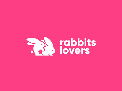 Rabbit Lovers fun logo logo a day logomark pink rabbit sex