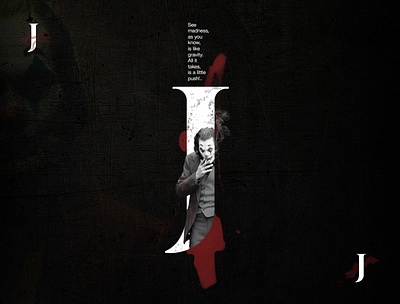 Joker poster black blood dark helvetica horror joker letter movie poster
