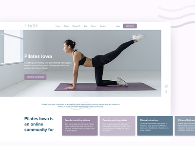 Pilates Iowa | Website appservice design figma minimal pilates ui ux yoga