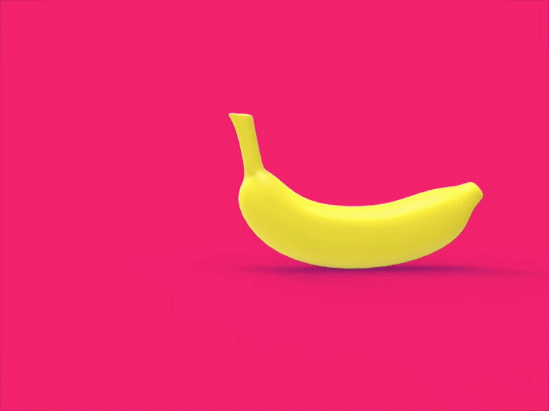 Brain Pills // Get your Banana, it's monday. 3d 3d animation 3d art animation brain branding call to action design food icon illustration loading animation logo minimal ui vector web website