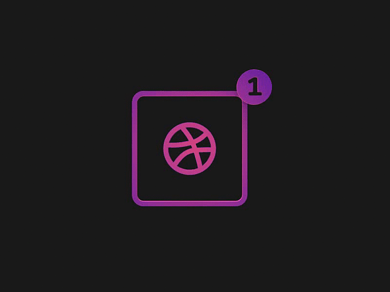 Dribbble invite giveaway icon! Notification time. 3d 3d animation 3d art animation app icon design giveway icon invitation invite invites loading animation notification