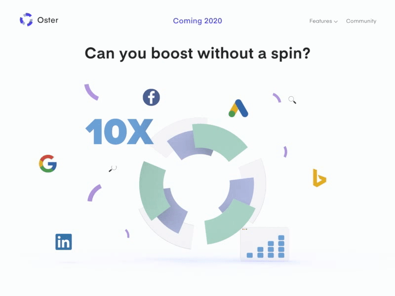 Oster // SEO, PPC, Social & Marketing landing page