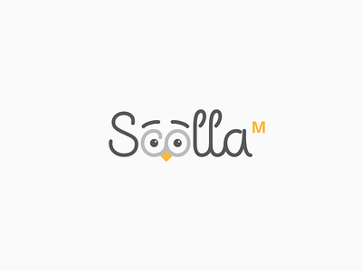 ScollaM logo branding edu learning logo owl school typo typography
